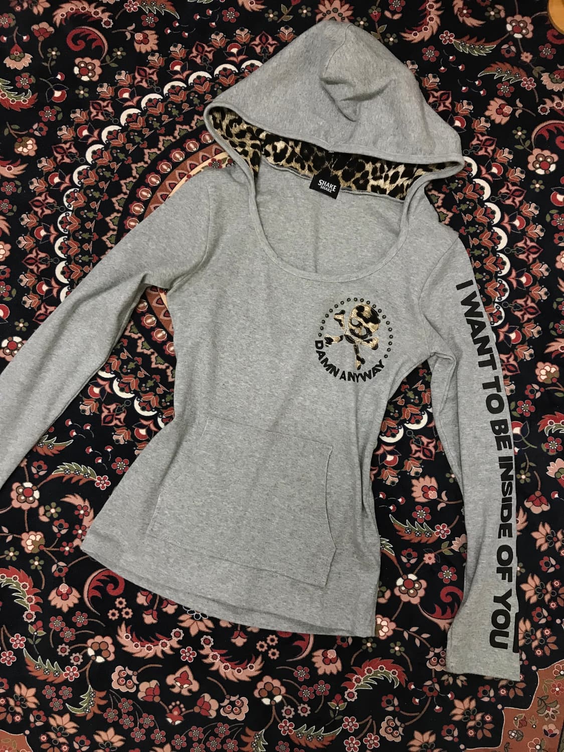 SHAKE SHAKE leopard skull hoodie 상품이미지3
