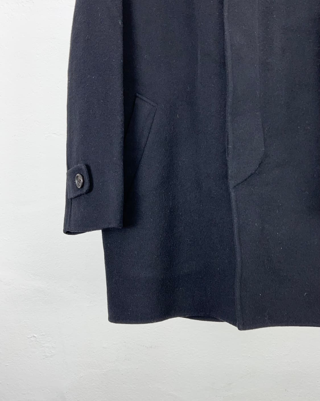 이브 생로랑 뿌르 옴므 블랙 히든 버튼 울 숏 코트 상품이미지4
