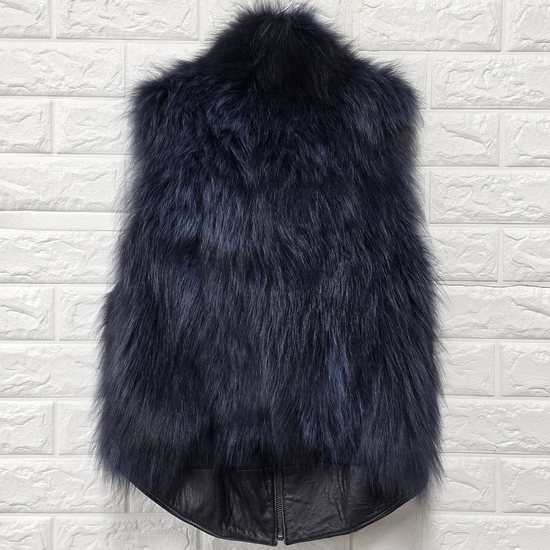 택포) 양가죽100 폭스 퍼100 베스트 조끼 M 상품이미지4