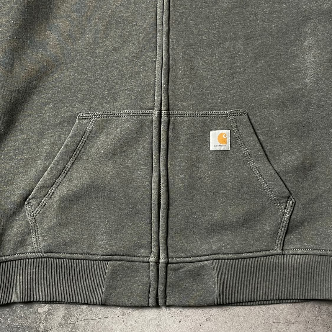 CARHARTT 칼하트 빈티지 그레이 기모 코튼 후드집업 A00462 상품이미지4