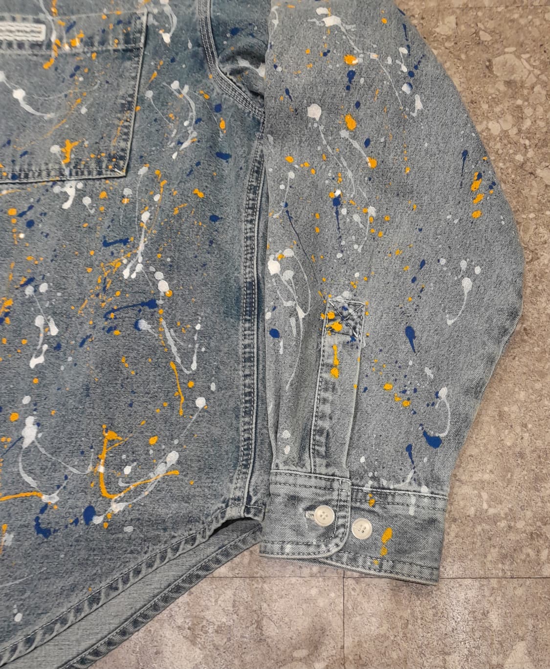 💥디스이즈네버댓 페인팅 데님셔츠 (XL)  상품이미지7