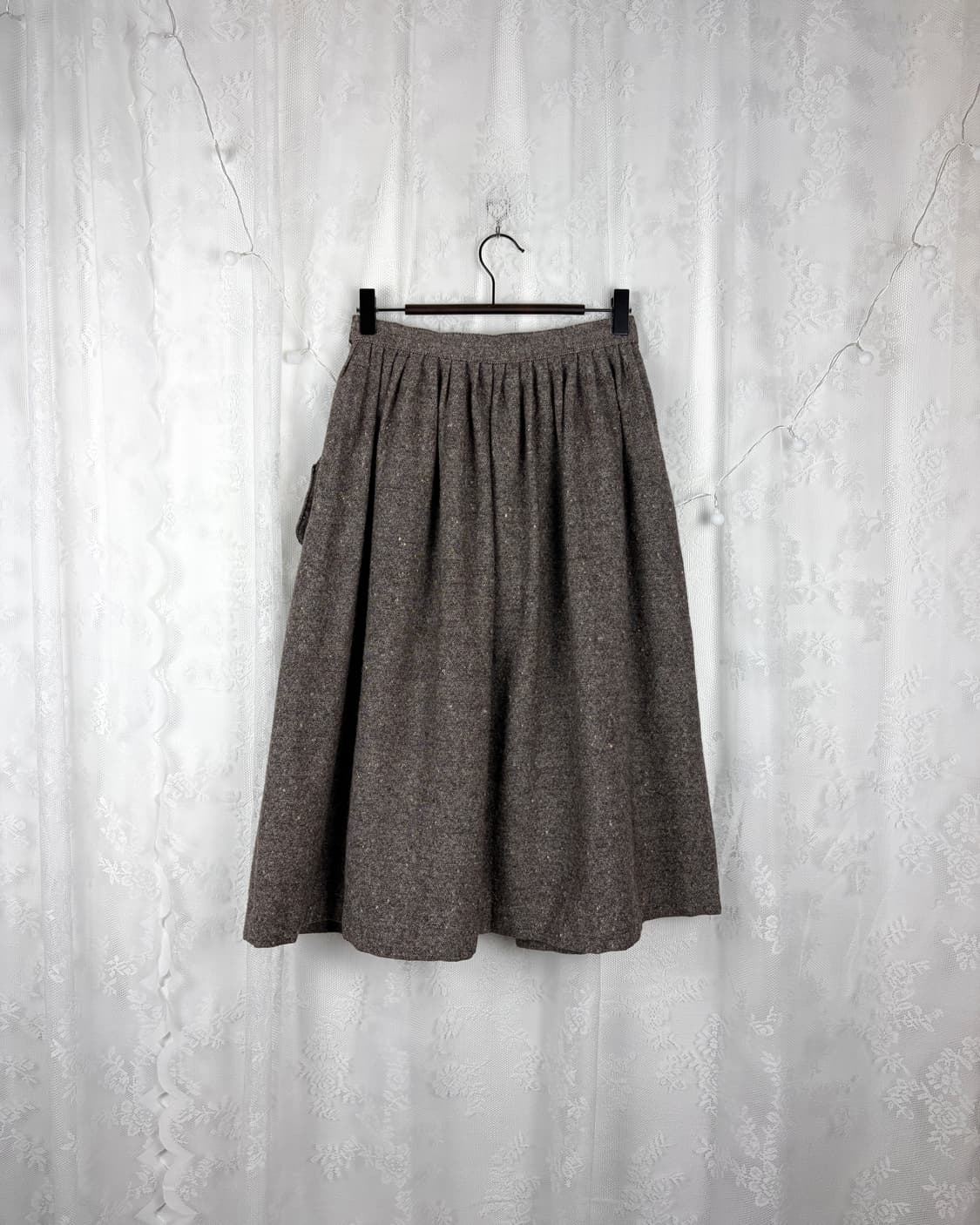 Pocket Tweed Flare Wool Skirt 상품이미지4