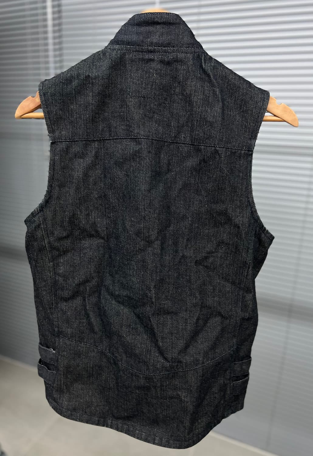 워싱 지퍼 조끼  상품이미지4