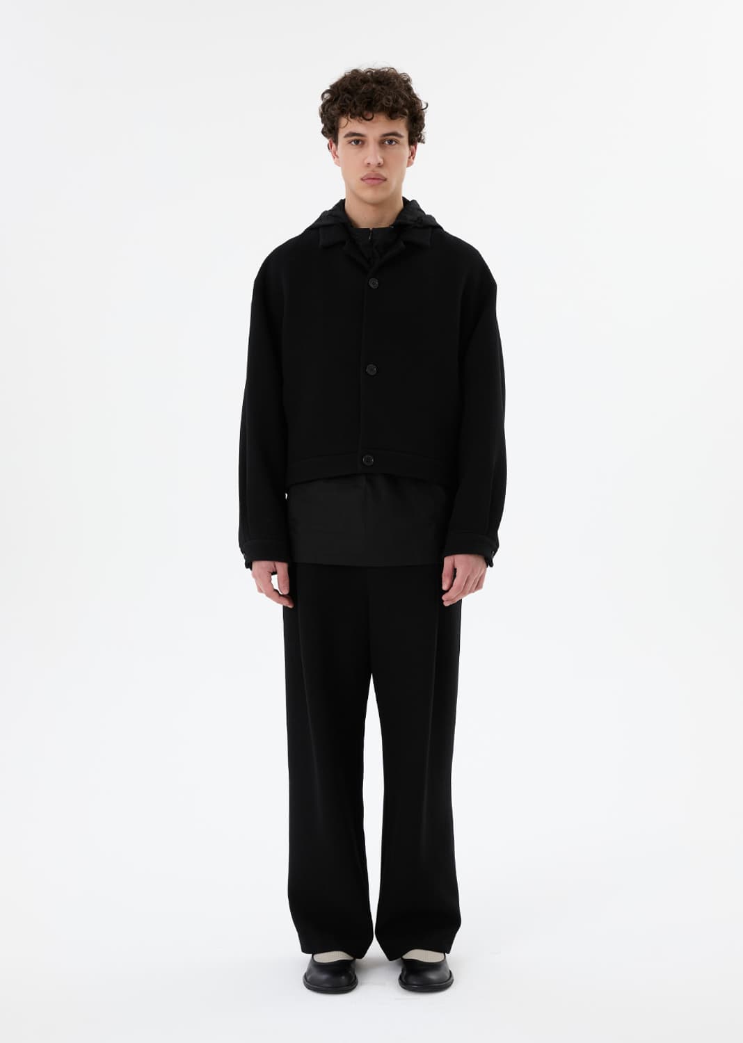 [L] 아모멘토 울 마틴 팬츠 wool martin pants black 상품이미지1