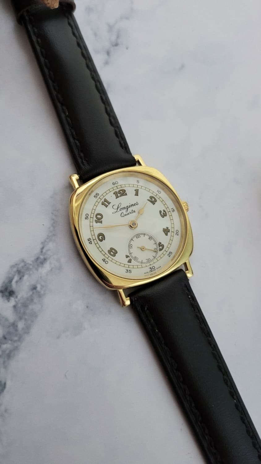 정품 론진 150주년 946.5164 남여공용 쿠션케이스 쿼츠시계 상품이미지6