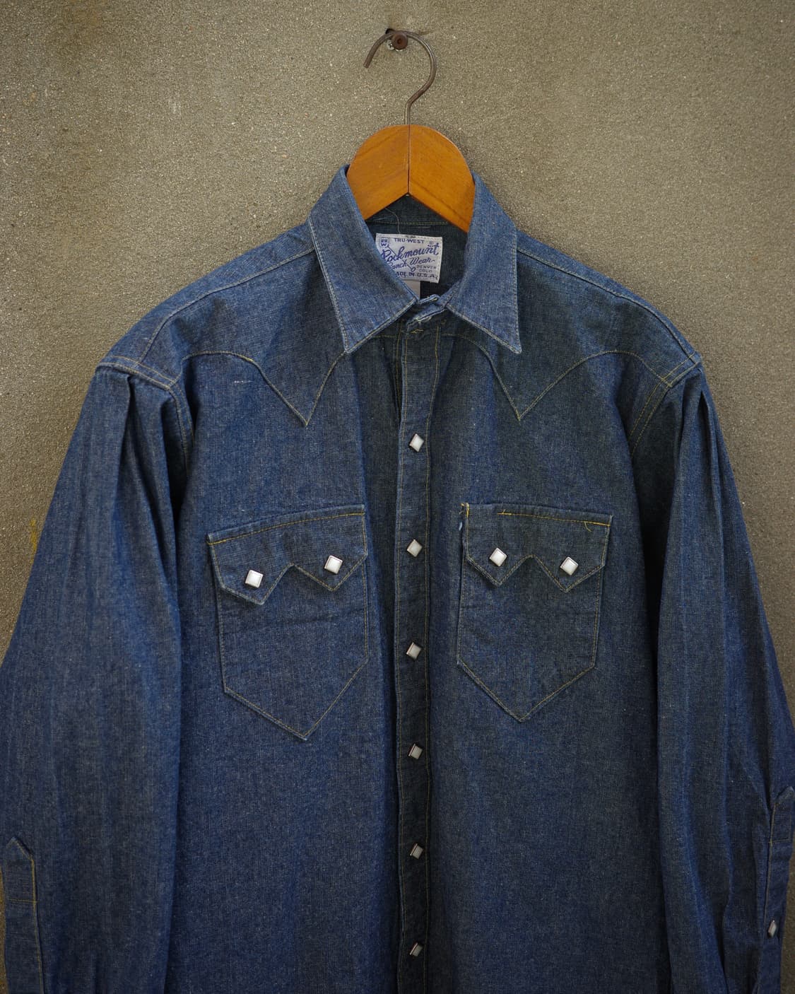 90‘s 락마운트 랜치웨어 오버핏 데님 웨스턴 셔츠 상품이미지2