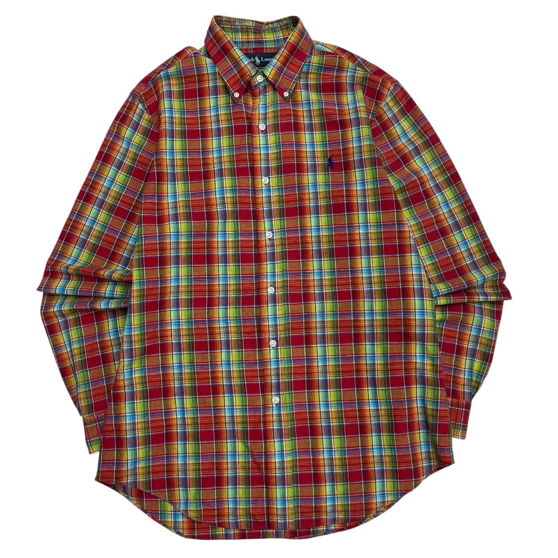 폴로 랄프로렌 네이비포니 비비드 체크 셔츠 M 상품이미지2