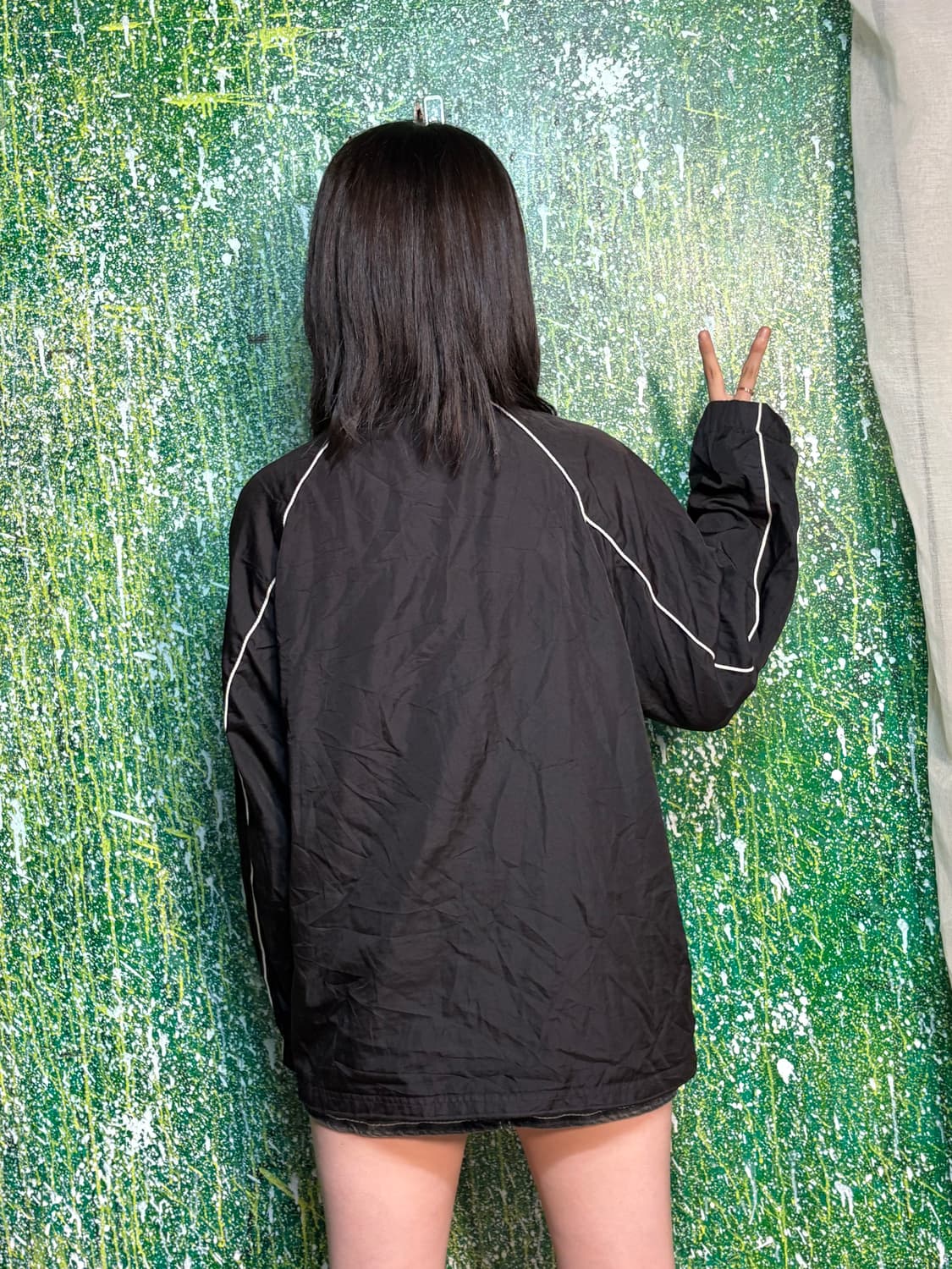챔피온 일본판 블랙 바람막이 자켓 M 상품이미지5