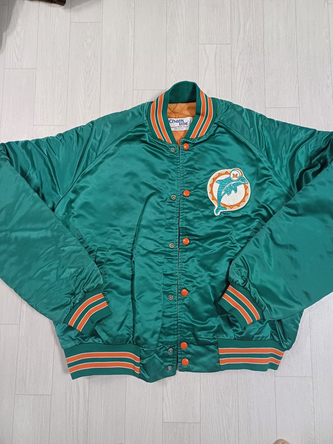 Chalk Line 마이애미 돌핀스 스타디움 바시티 자켓 상품이미지1