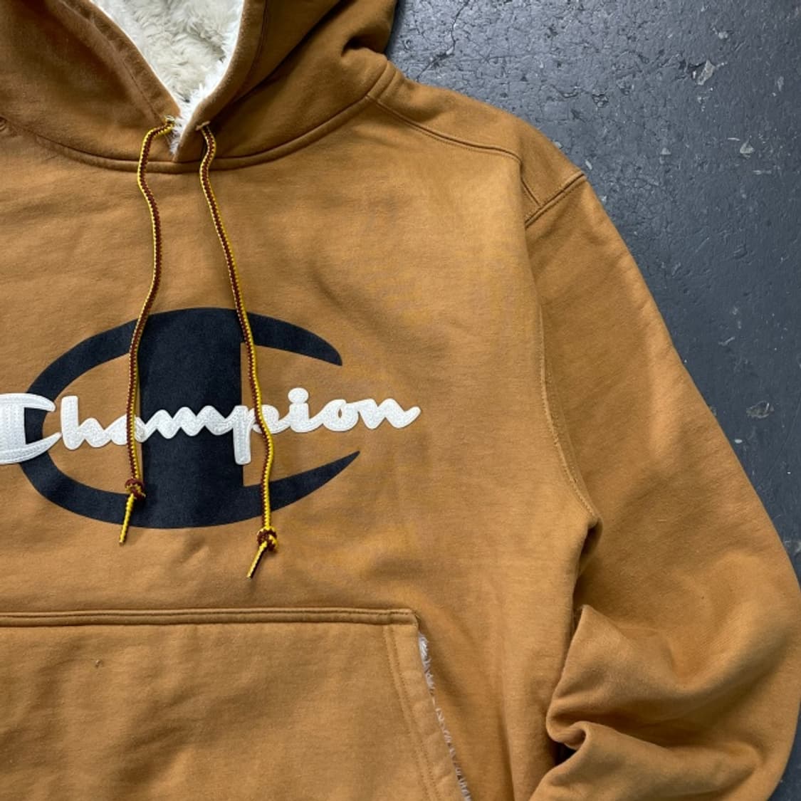 95 챔피언 x 팀버랜드 빅로고 쉐르파 후드티  상품이미지2