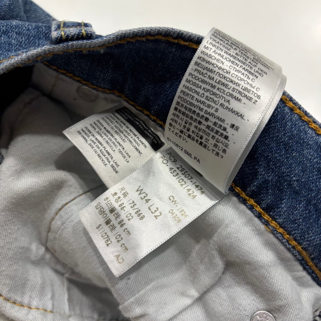 [34x32] 리바이스 502 테이퍼 웜진 청바지 데님팬츠 D897 상품이미지7