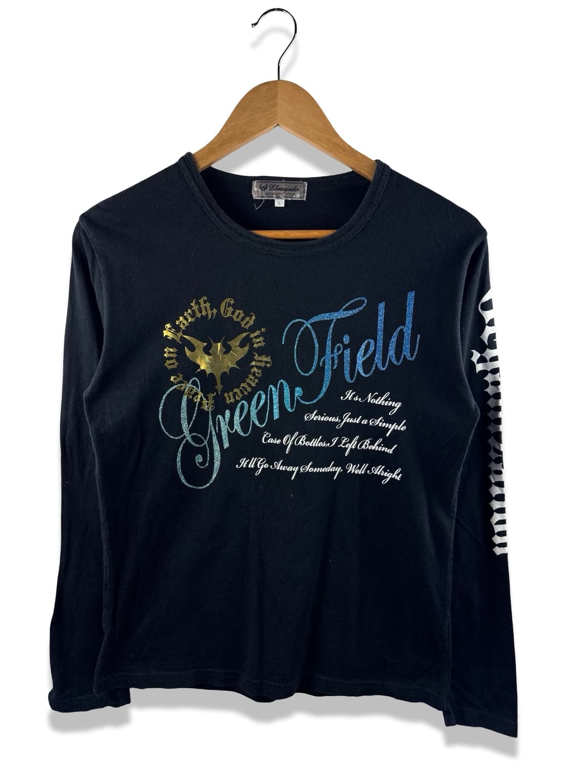 JPN Y2K 글리터 레터링 롱슬리브1859 상품이미지2