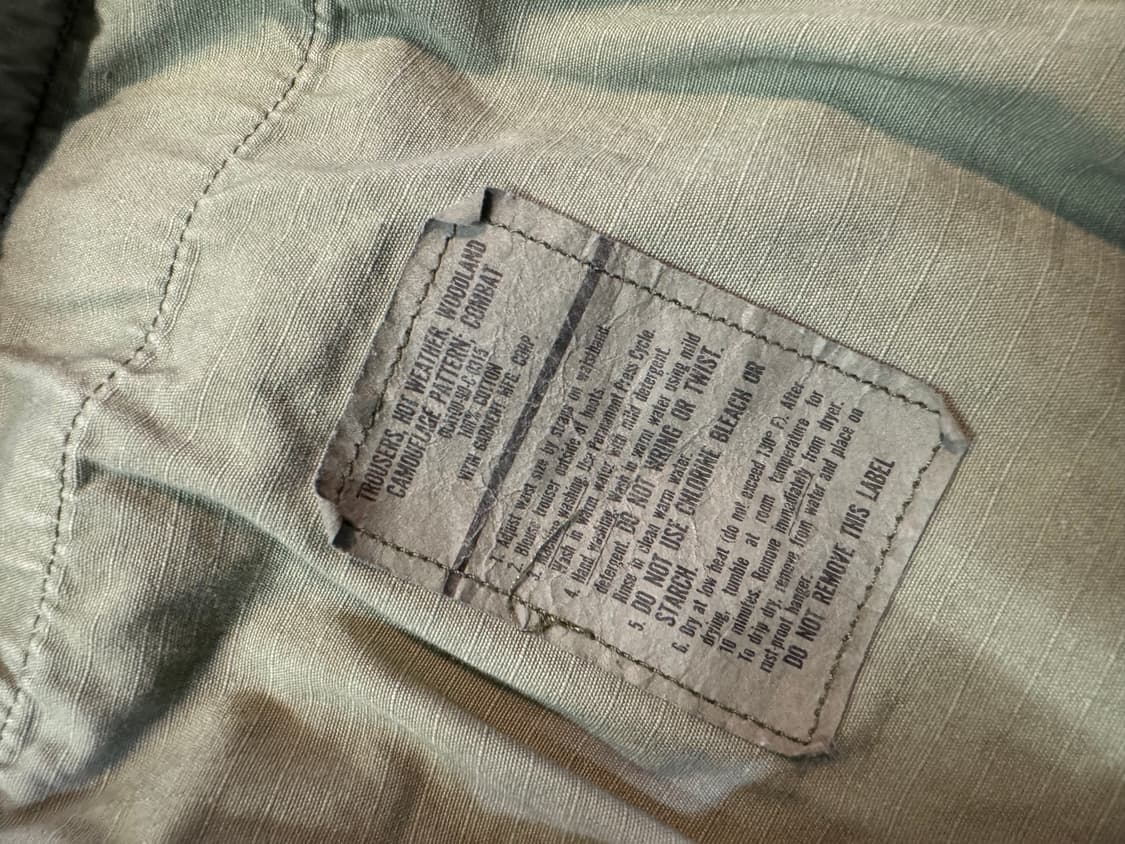 80s US 밀리터리 립스탑 우드랜드 BDU 팬츠 상품이미지7