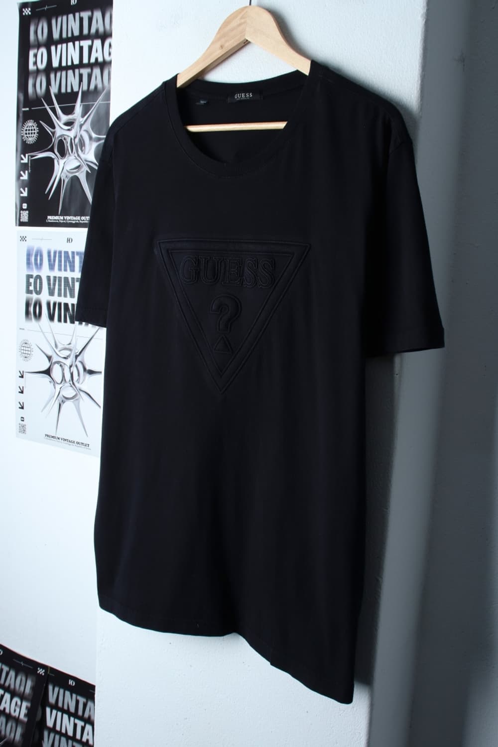 (2XL-3XL) 게스 반팔 티셔츠 빅사이즈 빅로고 블랙-H30963 상품이미지1