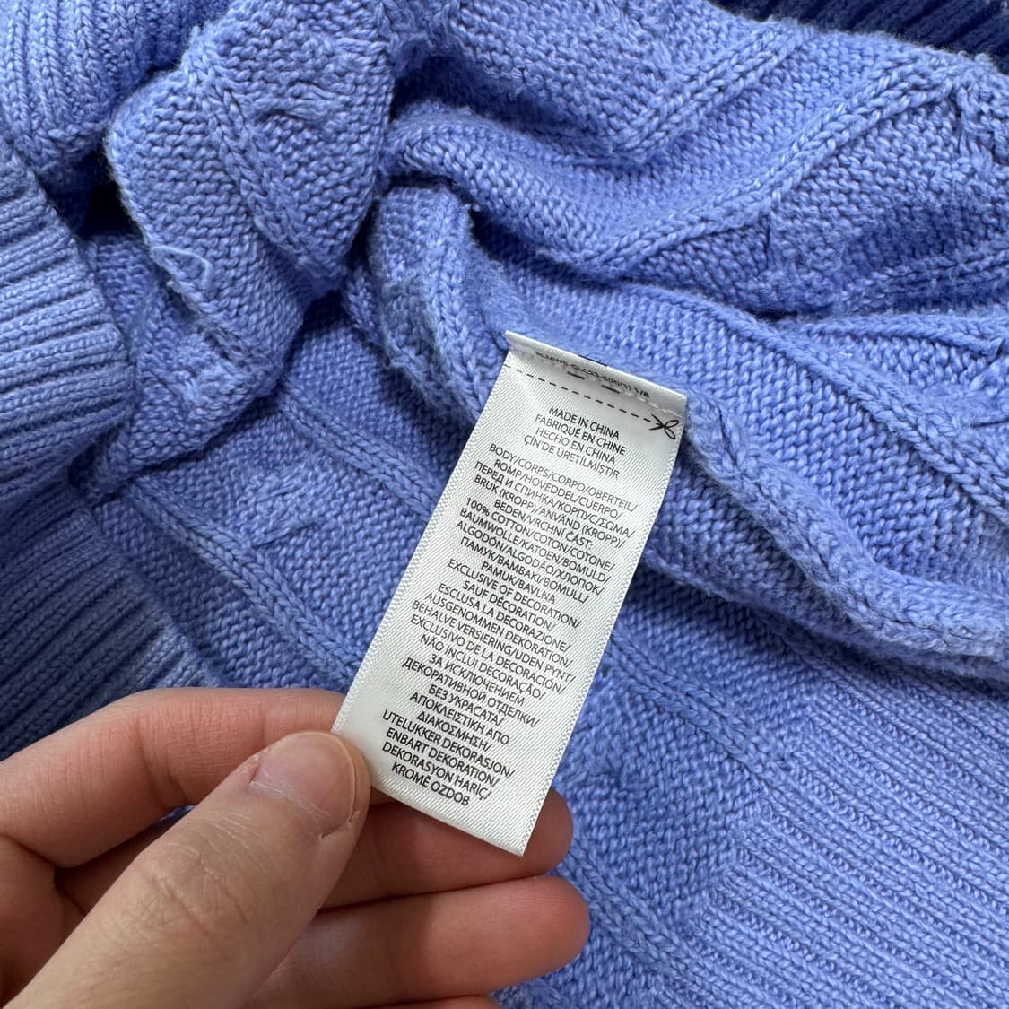 폴로 케이블니트 미드나잇블루(M) 상품이미지3