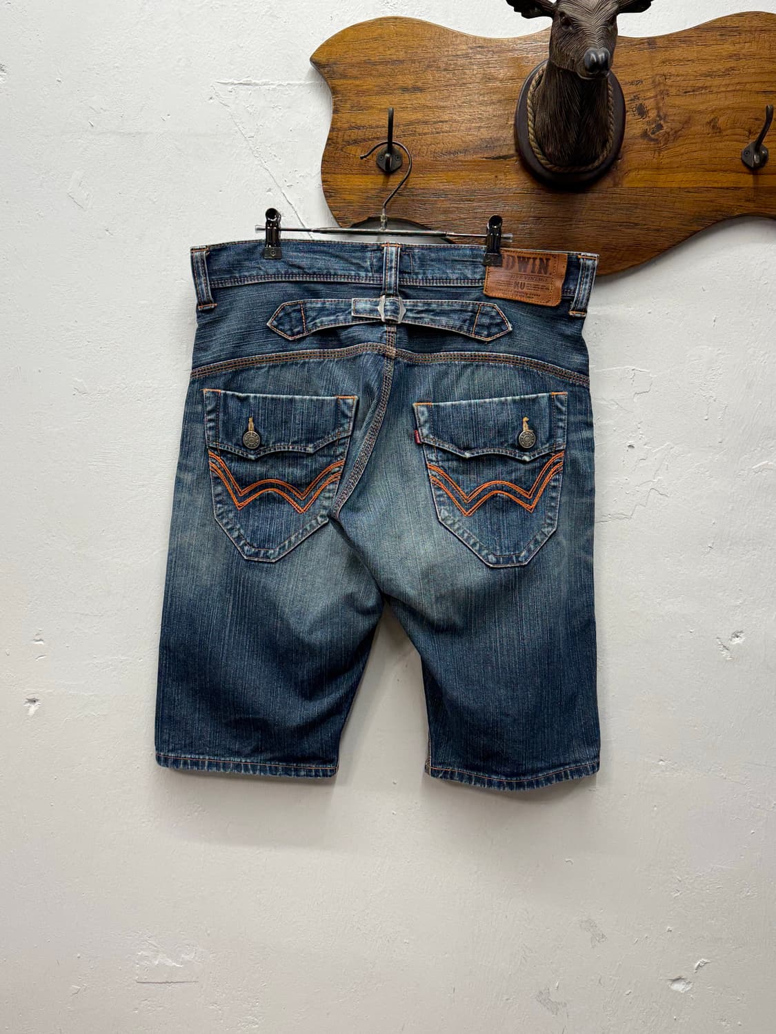Edwin Western Cinch Back Denim Shorts 상품이미지2