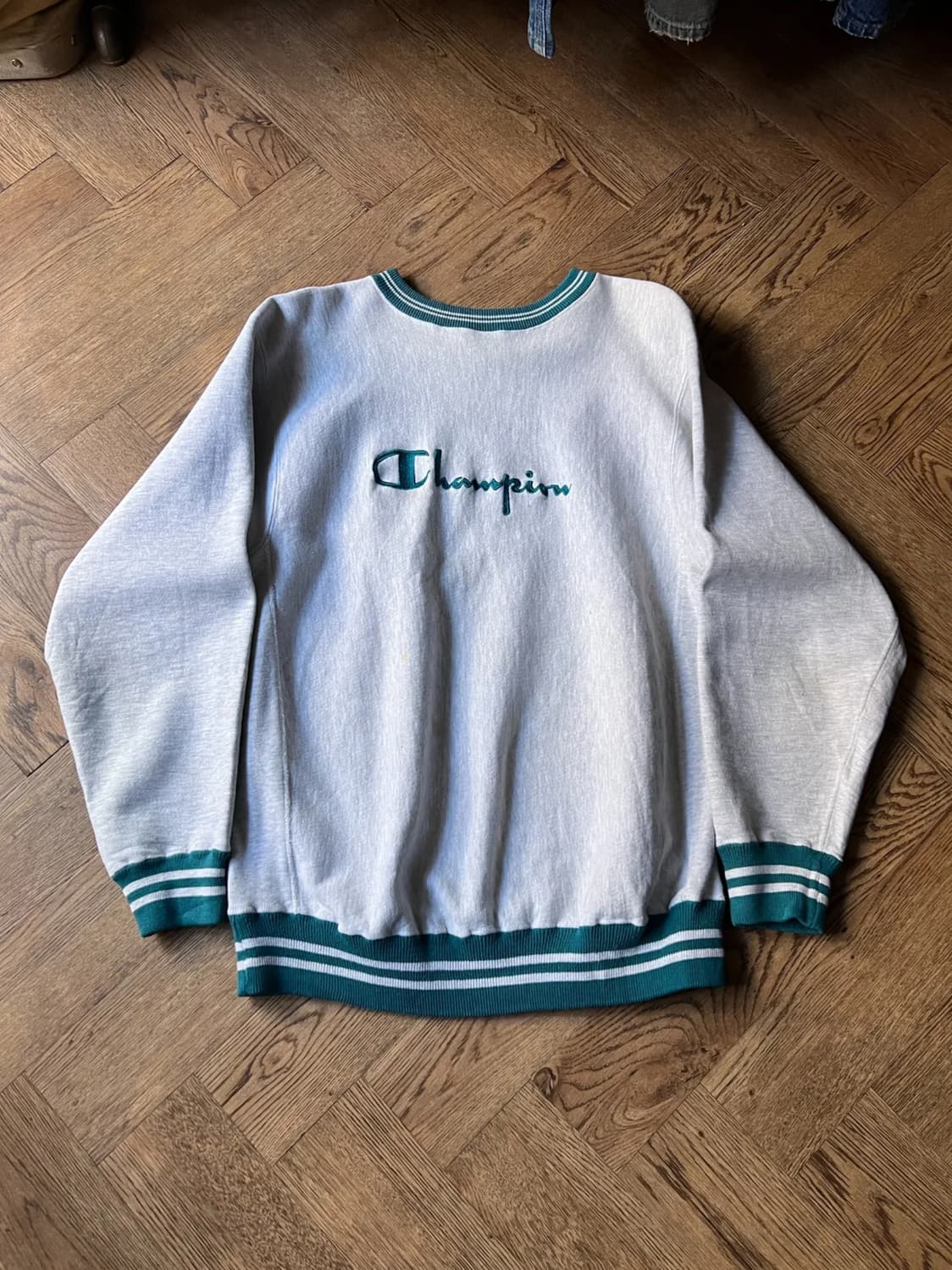 [XL]90's 챔피온 리버스위브 Made in USA 스펠아웃 스웻셔츠 상품이미지1