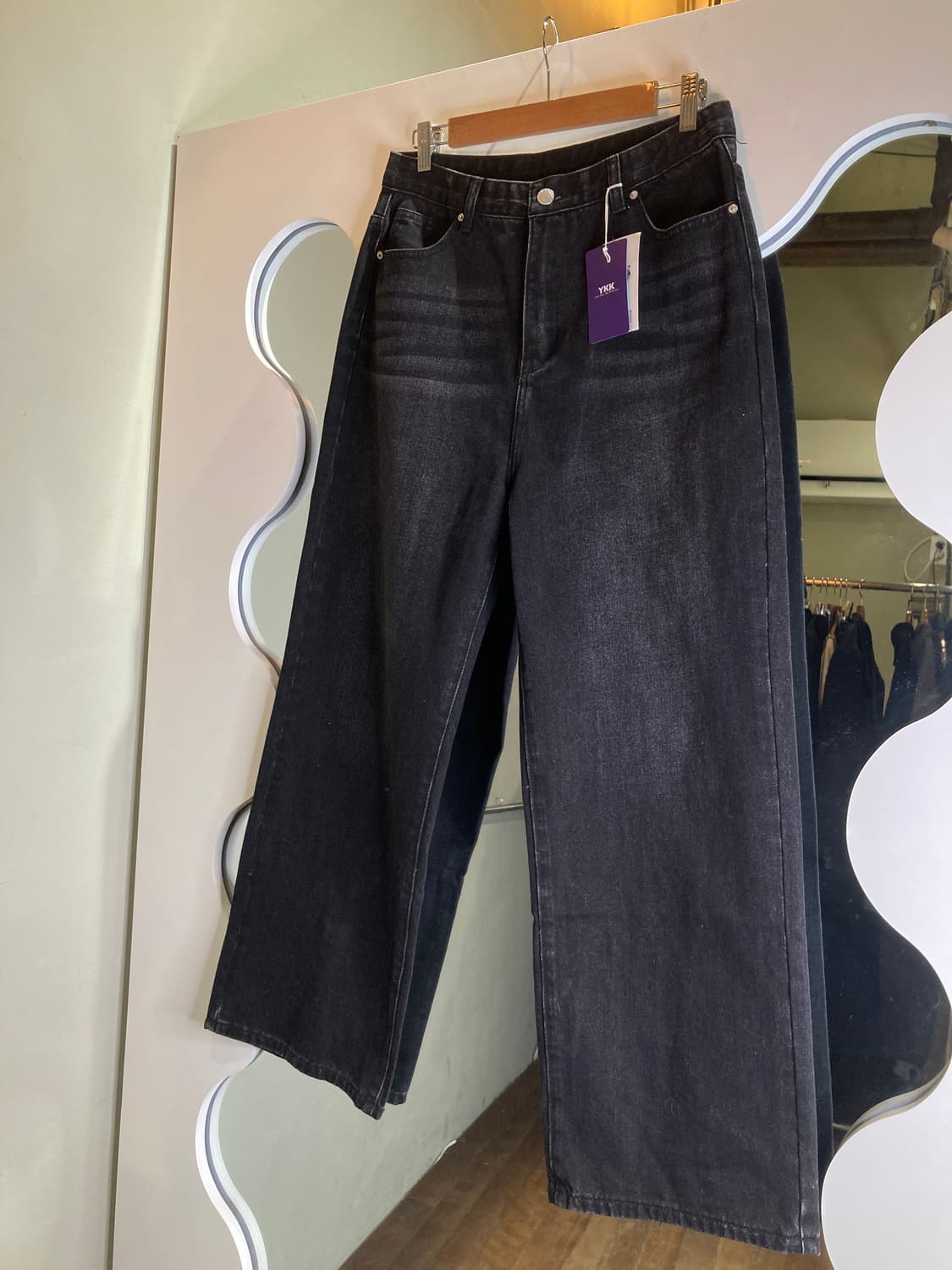 YKK 흑청 일자 데님 팬츠  상품이미지4