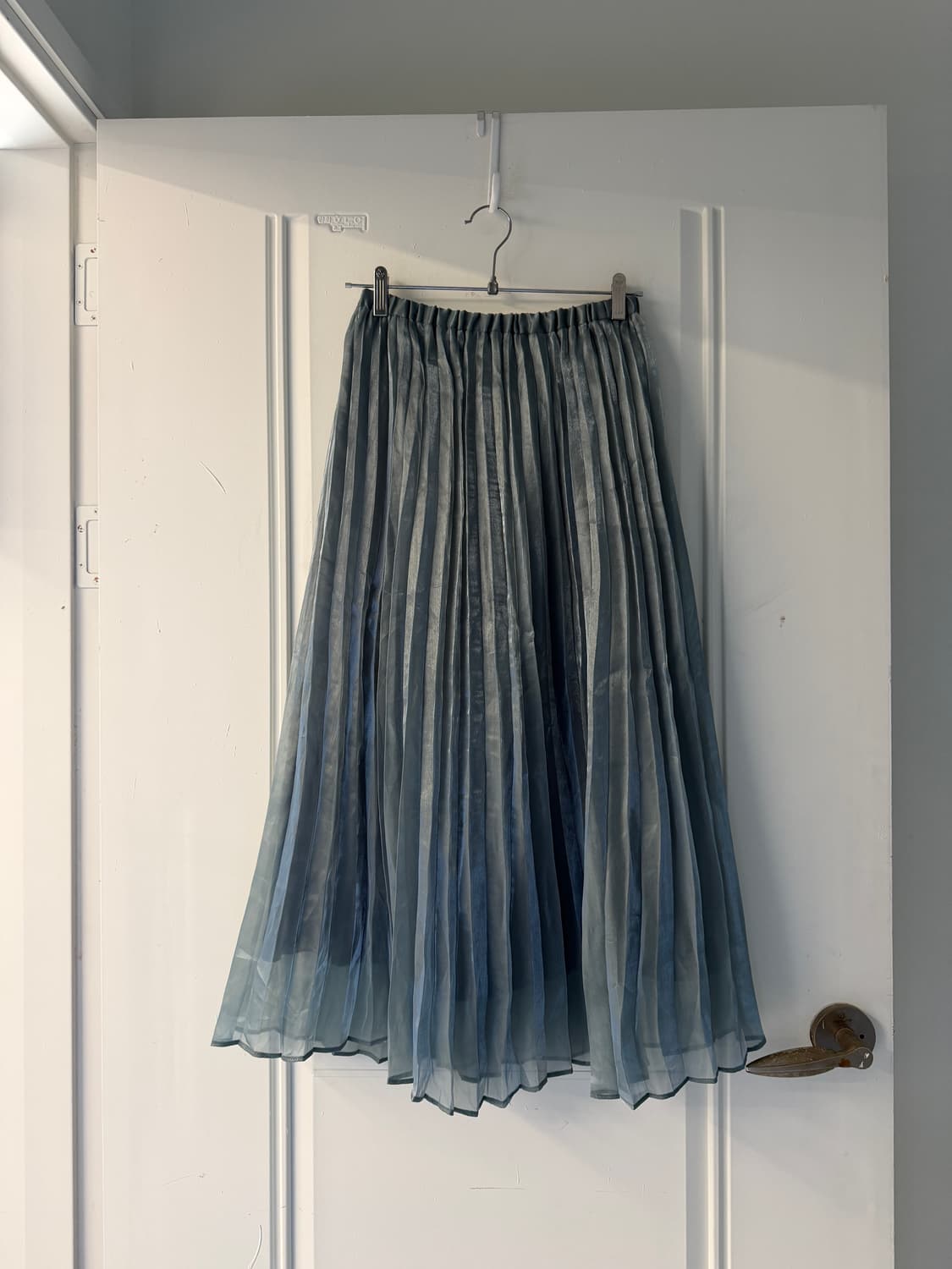 일본빈티지 에메랄드 플리츠 롱스커트 상품이미지5