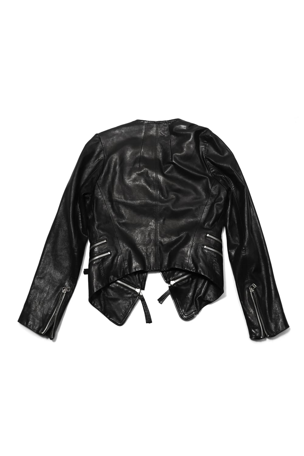 VINTAGE LATHER 유니크 레이어드 더블 램스킨 레더 재킷 상품이미지3