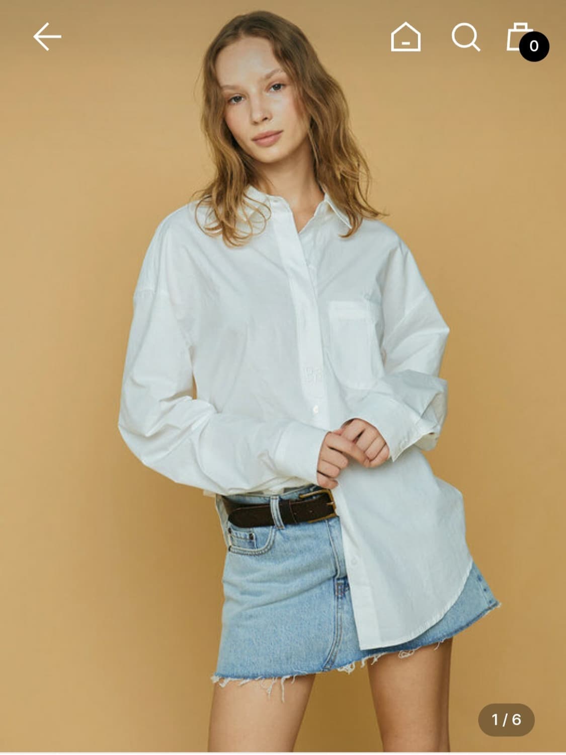 글로니(GLOWNY) 대디 셔츠 화이트 상품이미지1