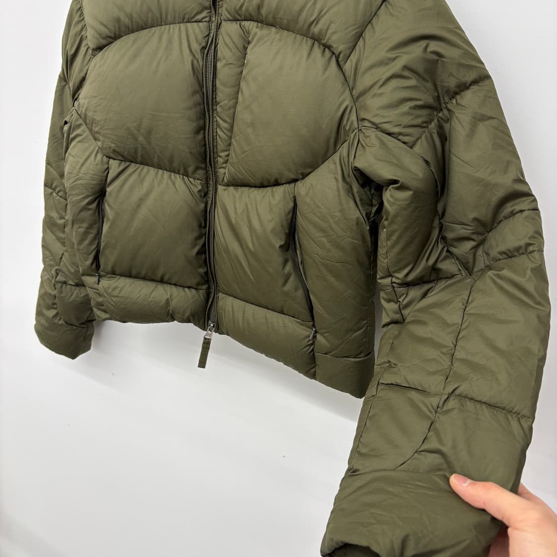 폴로 랄프로렌 숏패딩 점퍼 카키색 여m 상품이미지3