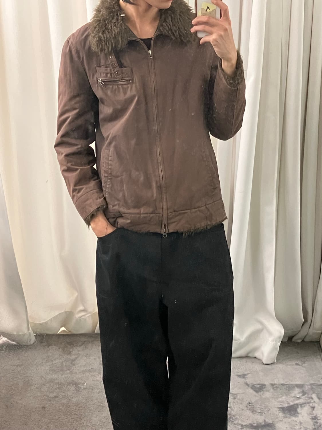 보이콧 브라운 코튼 퍼 자켓 3 상품이미지6