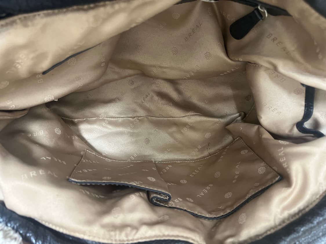 브레알 빈티지 천연 가죽 가방 블랙 상품이미지5