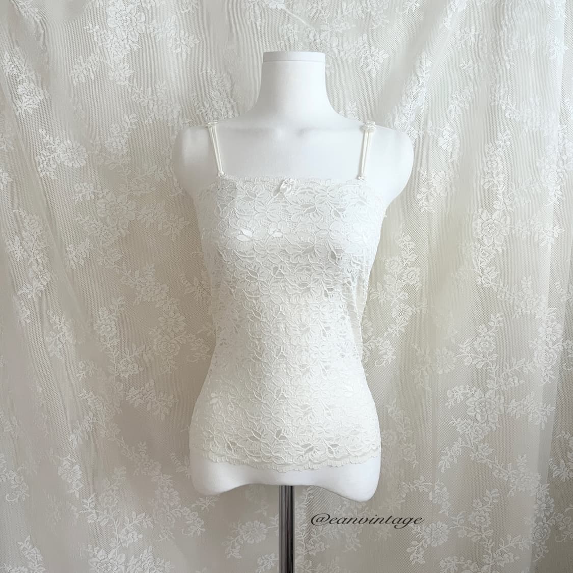 white lace ribbon sleeveless 상품이미지1