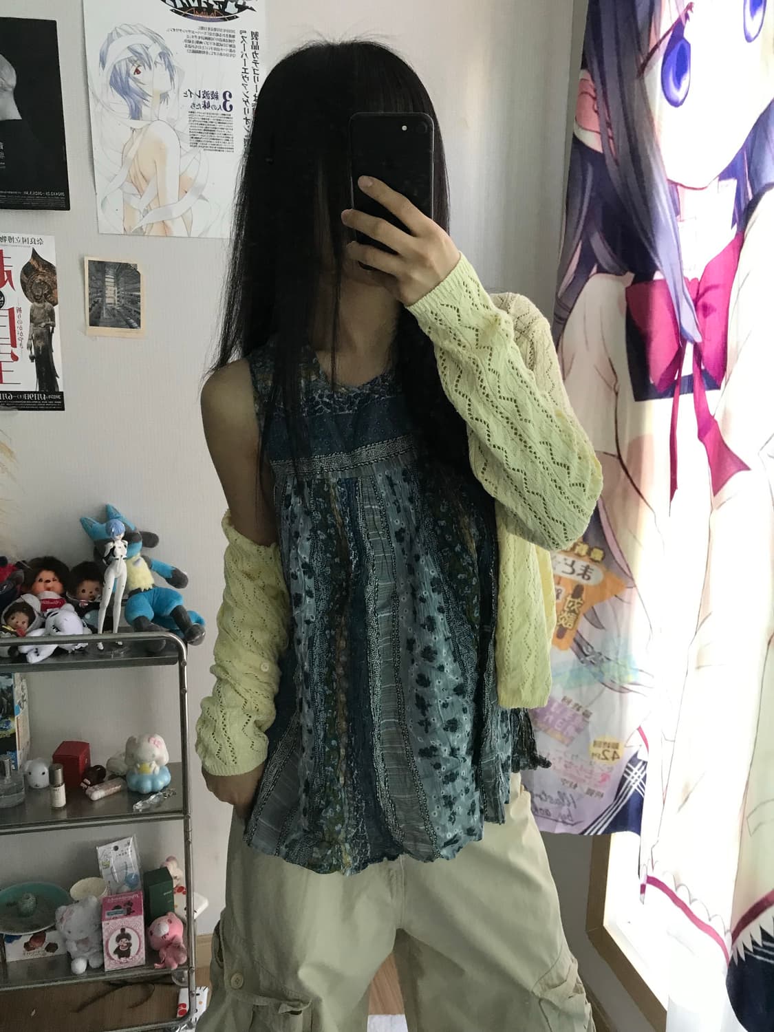 에스닉 모리 히피 잔꽃 블루레몬 코디세트 상품이미지2