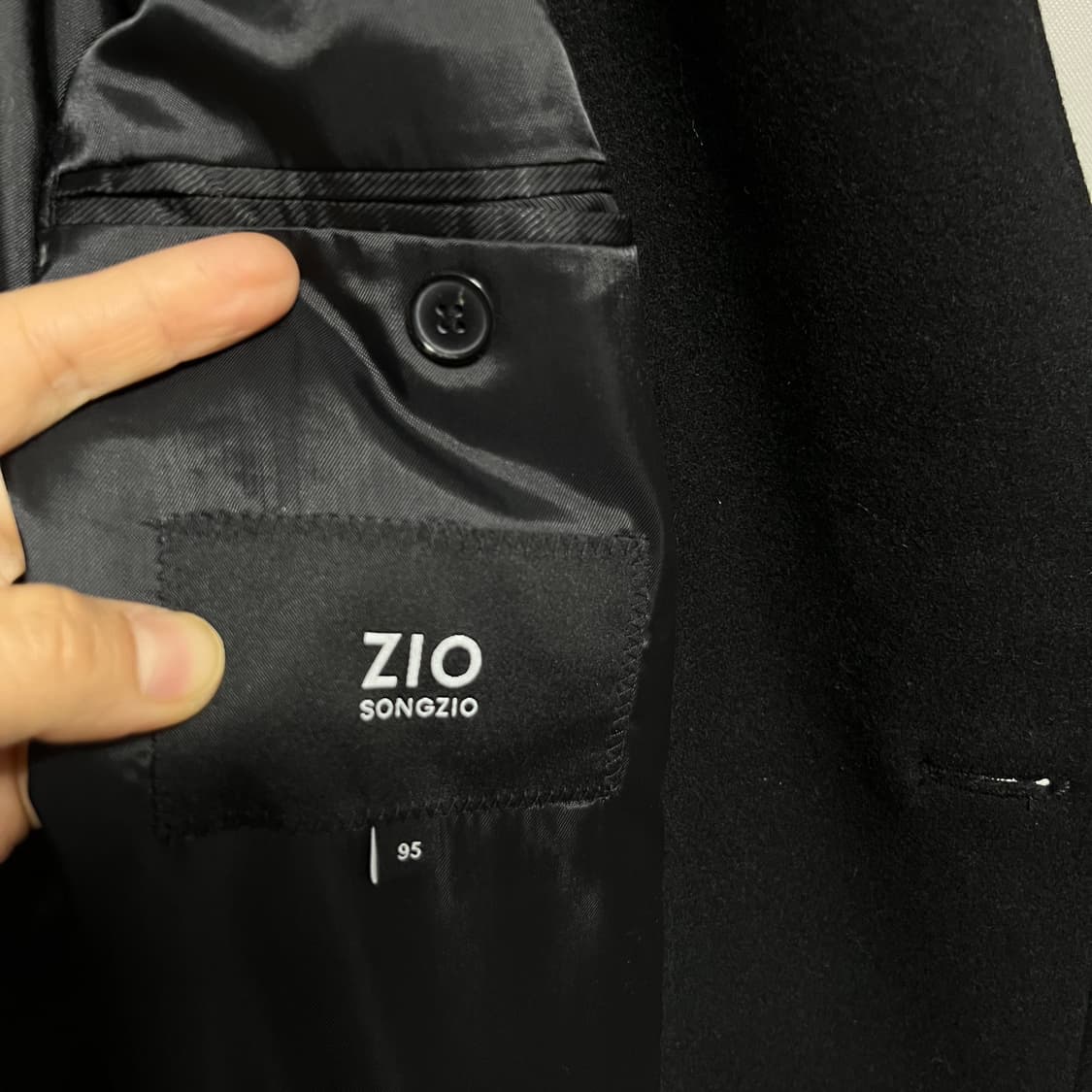 지오 송지오 캐시미어 롱 코트 블랙 상품이미지2