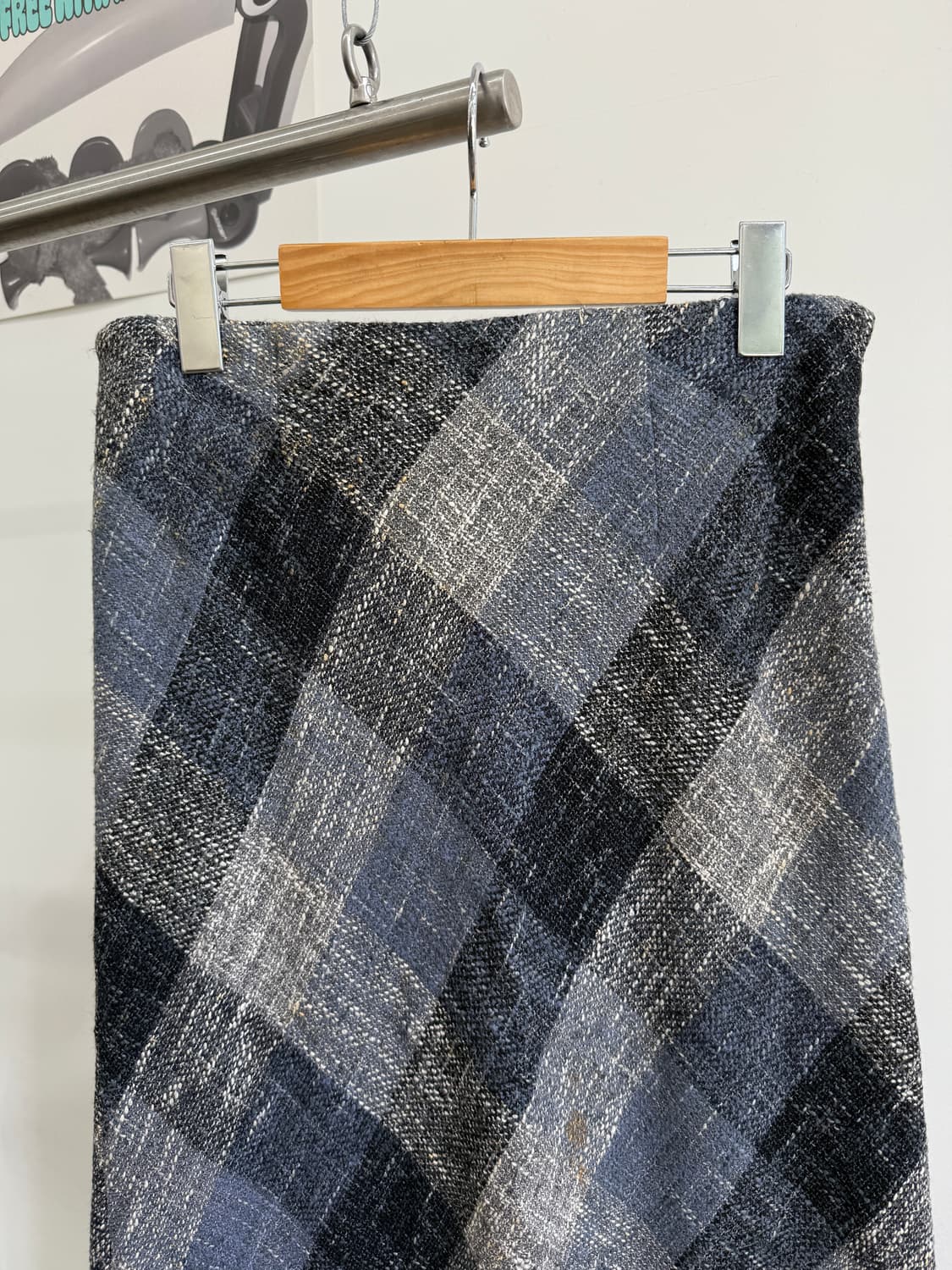 PARIENNE (Made in Japan) 체크 롱스커트 상품이미지2