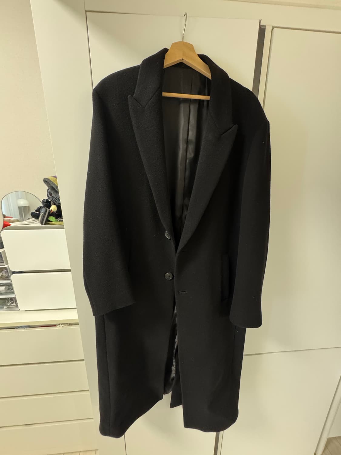 시스템옴므 울/캐시혼방 싱글코트 105사이즈 상품이미지1