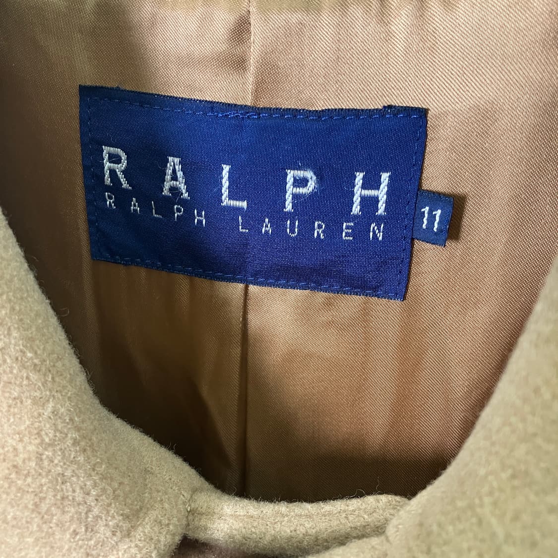 랄프 로렌 베이지 울 블렌드 발마칸 코트  상품이미지3