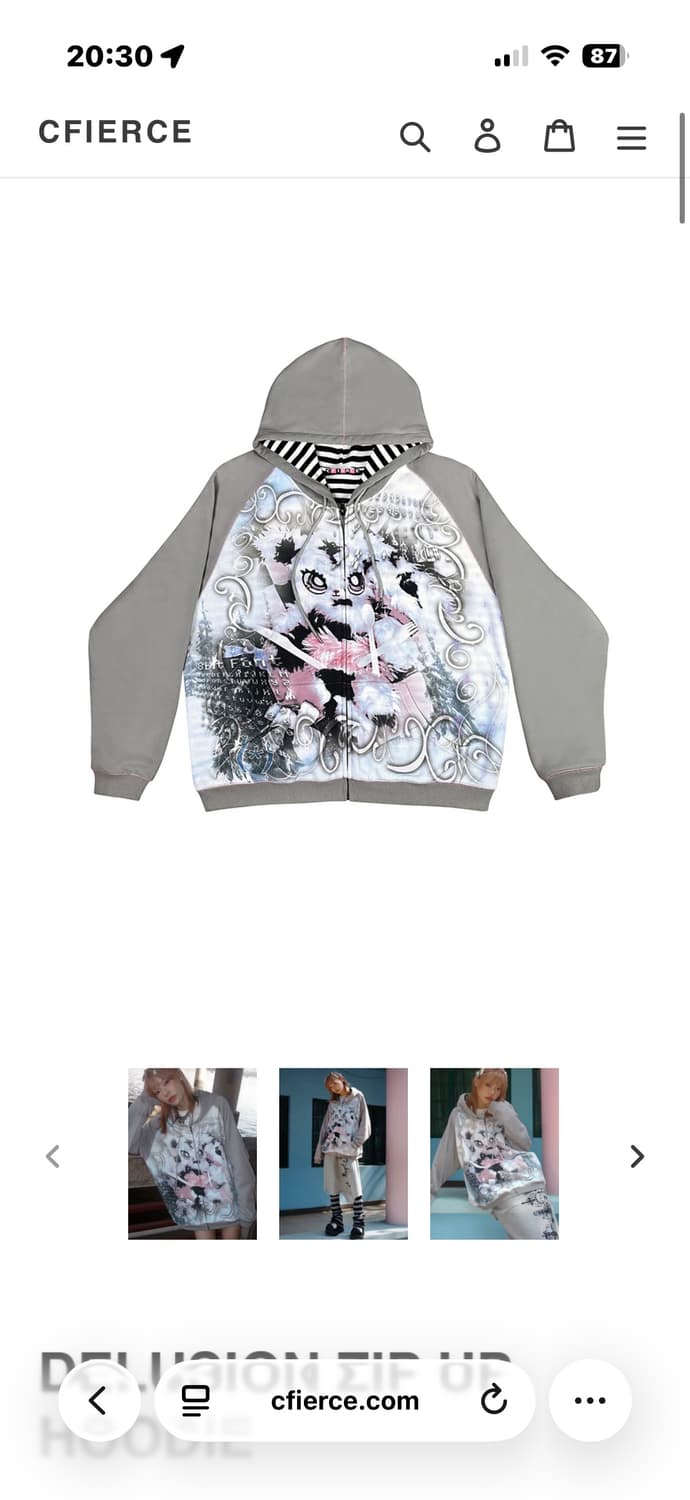 씨피어스 CDIERCE DELUSION ZIP UP HOODIE 상품이미지1