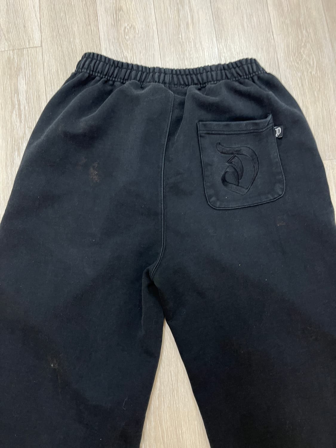 오도어 몰리 조거팬츠 블랙 2사이즈 기모x 상품이미지4