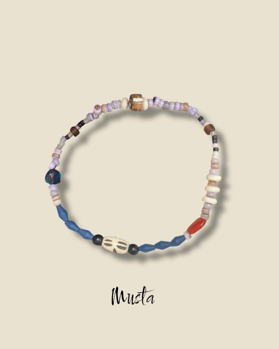 Musta cow horn mix gemstone bracelet 상품이미지1
