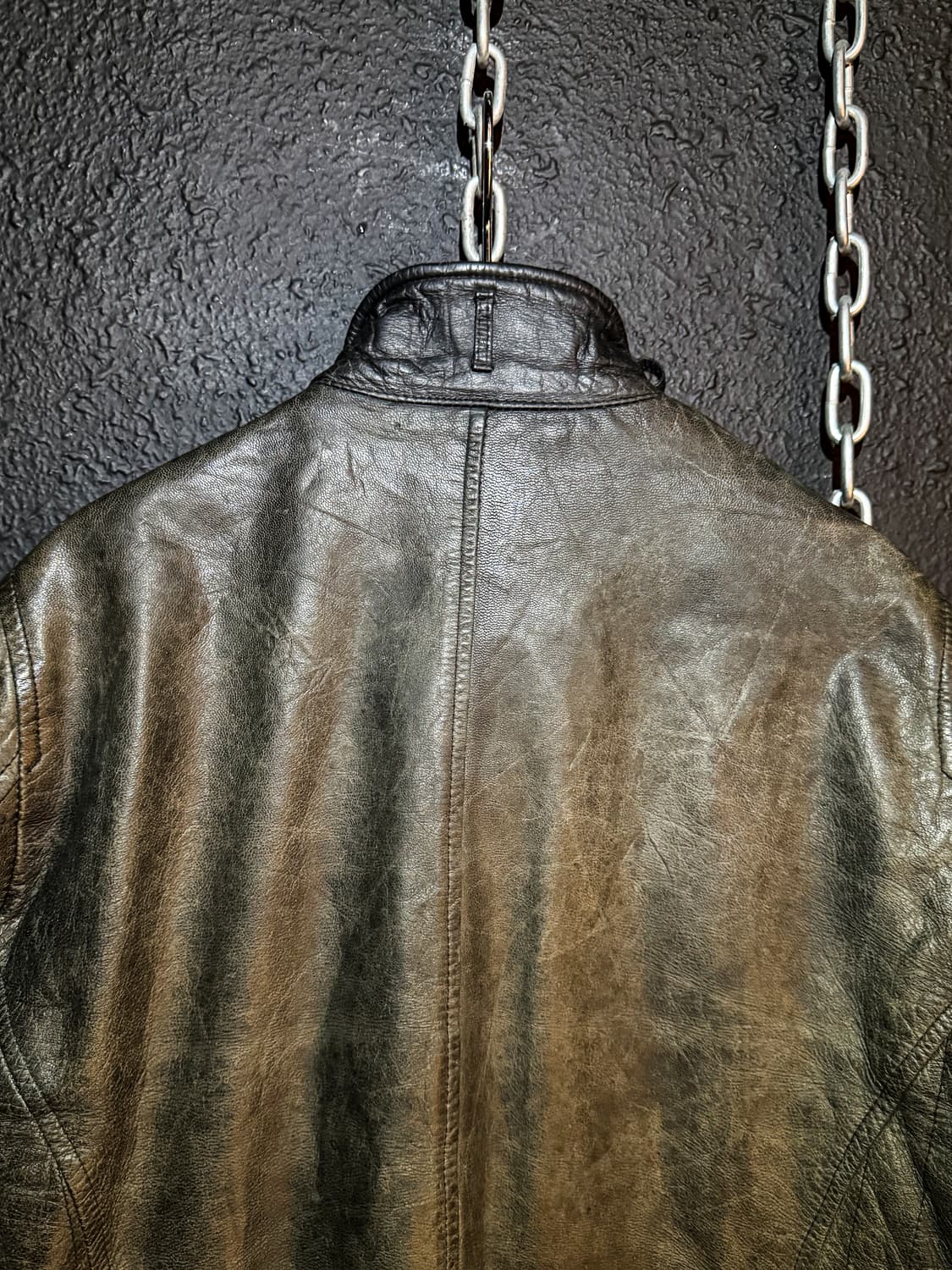 ABAHOUSE – Leather Stand Collar Jacket   상품이미지7