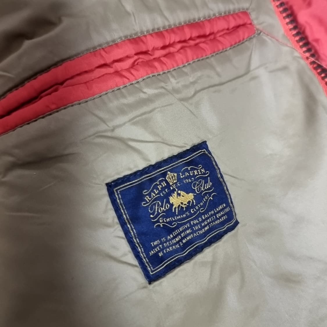 폴로 랄프로렌 80s 퀼팅 조끼 레드(L) 상품이미지4