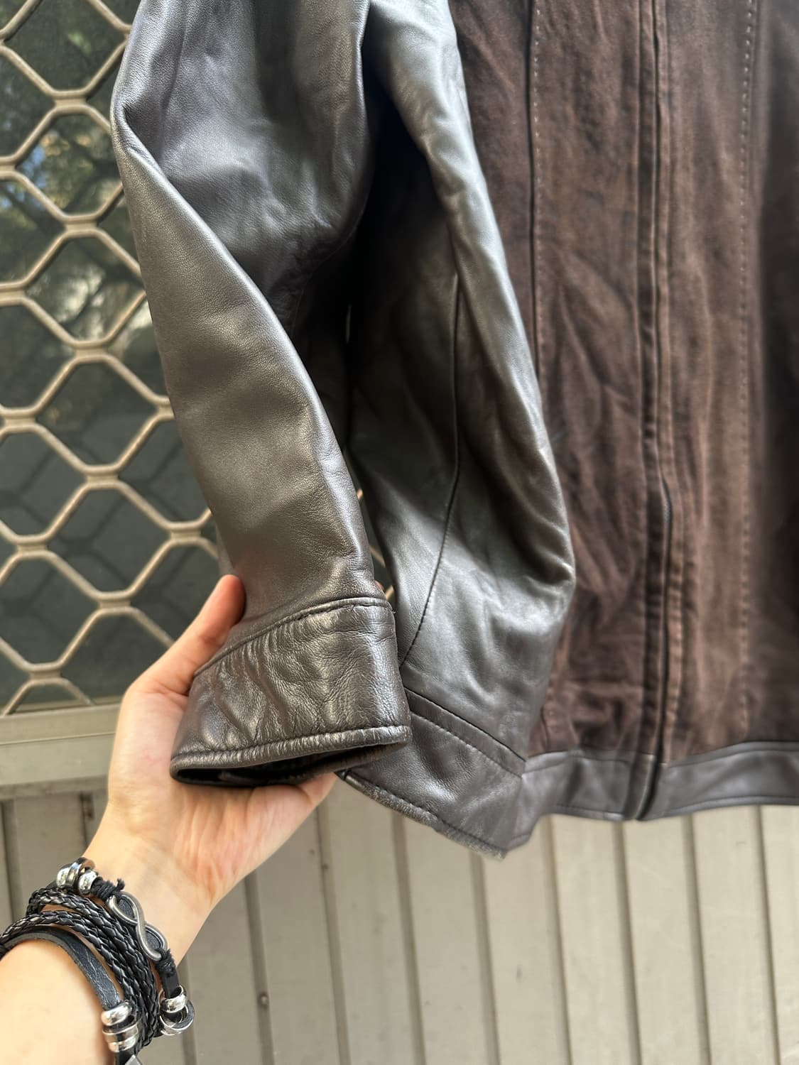 INDIAN suede panels lamb leather jacket 상품이미지5