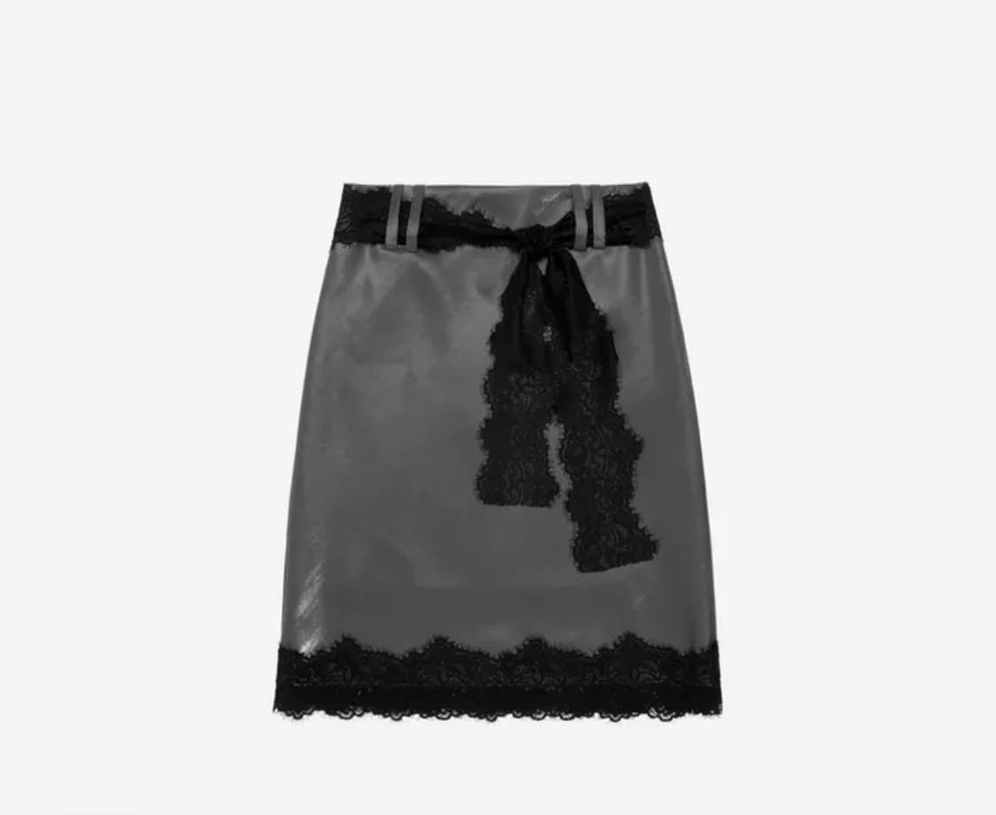 쓰리투에이티 LACE MIDI SKIRT CHARCOAL M 스커트 상품이미지1