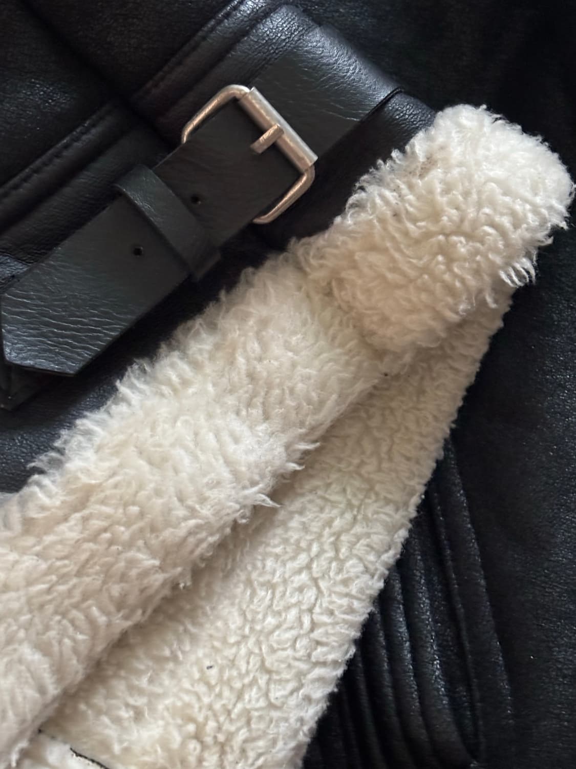 쉐르파 라이닝 페이크 레더 무스탕 (B-3) 상품이미지4