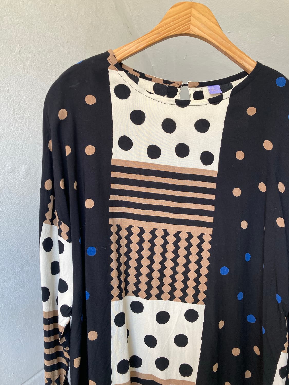 도트 프린팅 코튼 셔츠 블라우스 상품이미지2