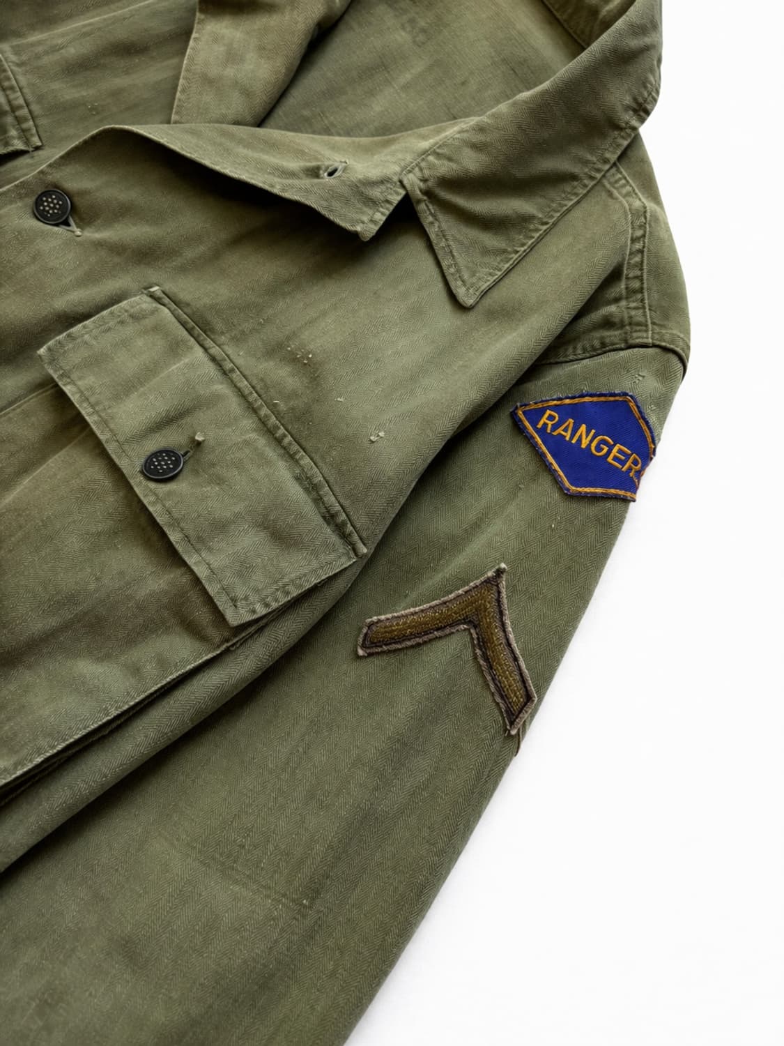 40s WW2 미군 M-43 HBT 셔츠 38R 상품이미지4