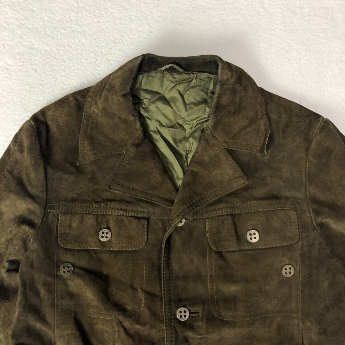 Spieth style 카키 스웨이드 레더자켓  상품이미지4