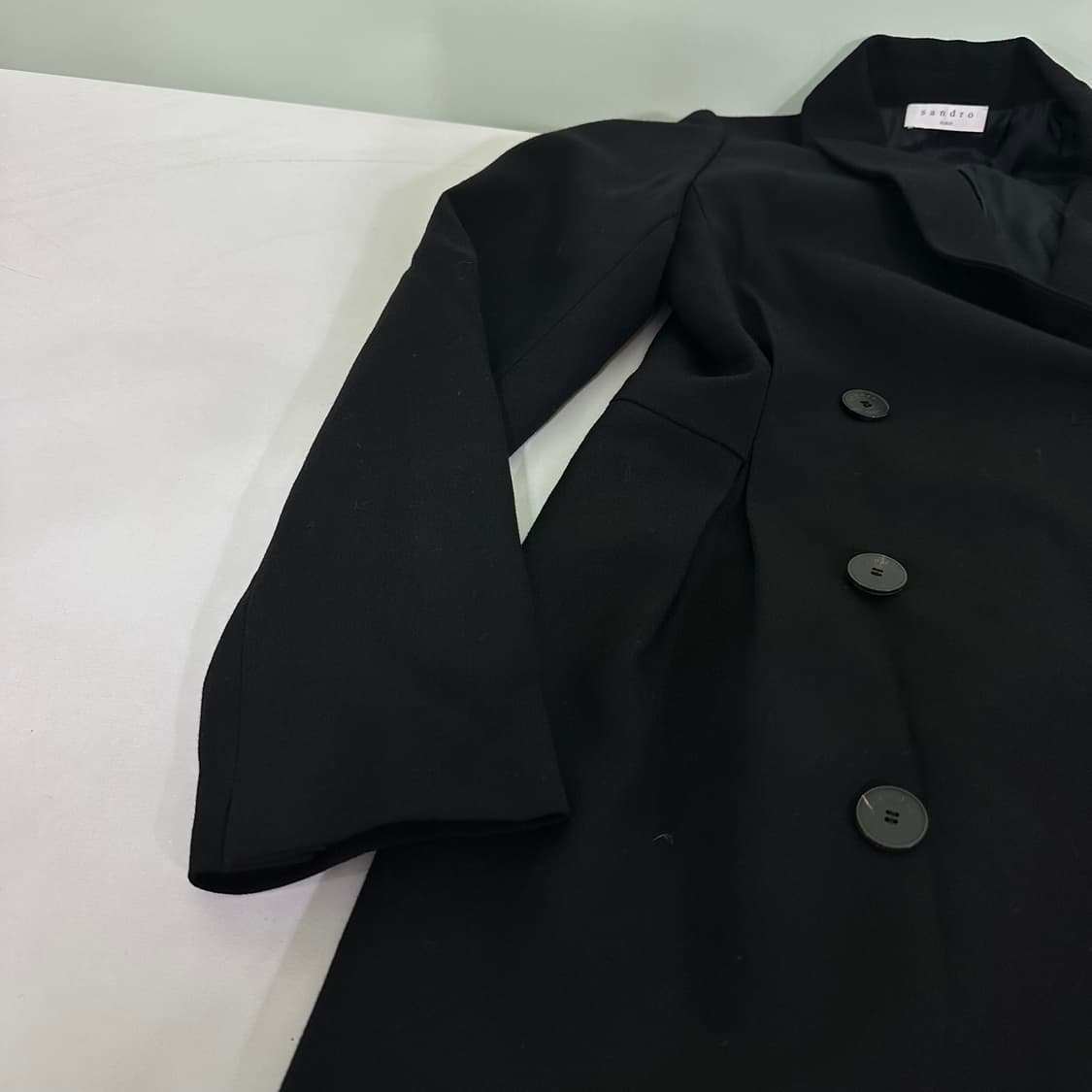 우먼S-M 산드로 라인핏 카라넥 블랙 원피스 블레이져 상품이미지4