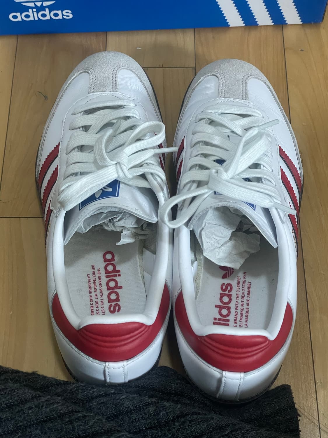 아디다스 삼바 OG 화이트 베러 스칼렛 240 상품이미지5