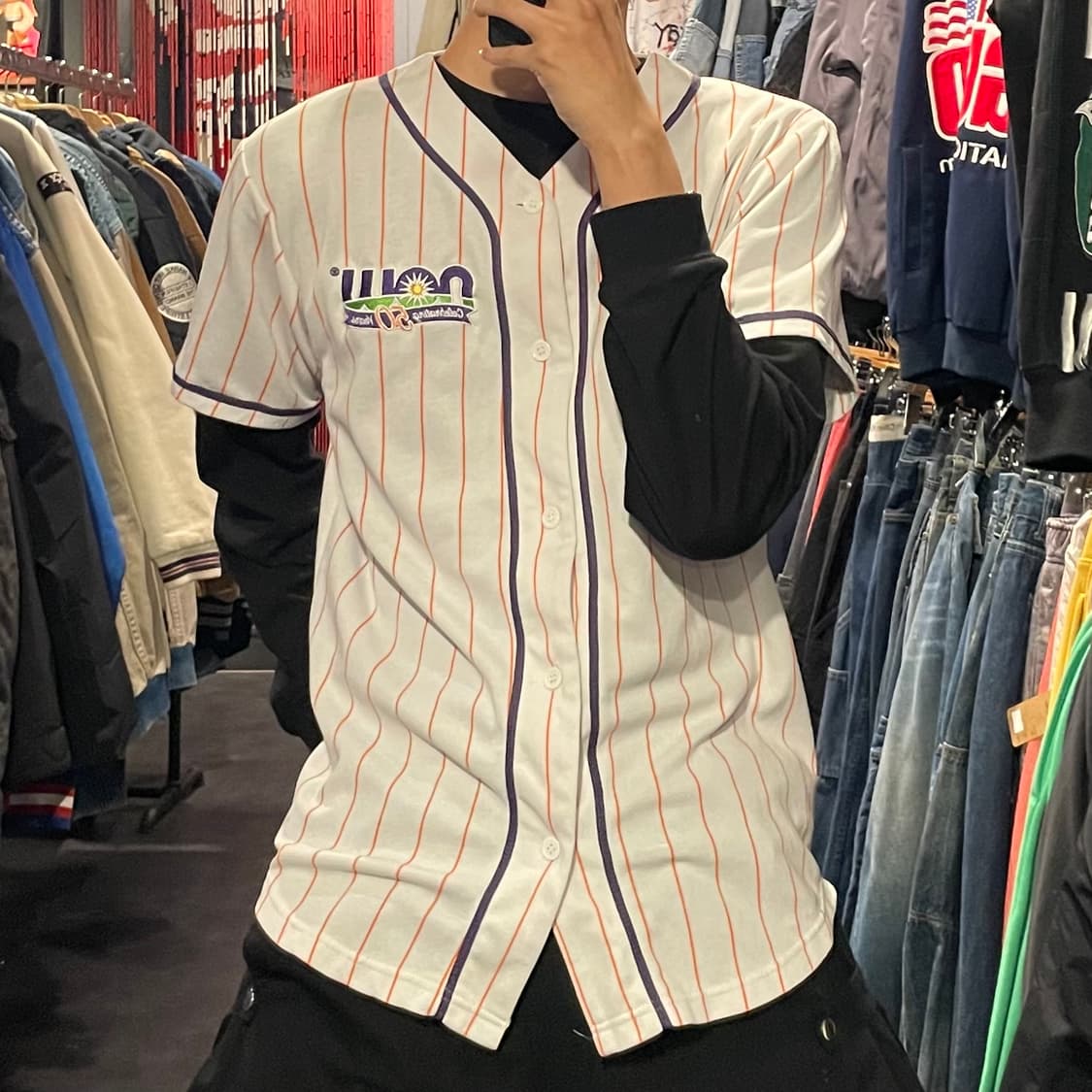 [IM] NOUU No.50 화이트 스트라이프 반팔져지 상품이미지3