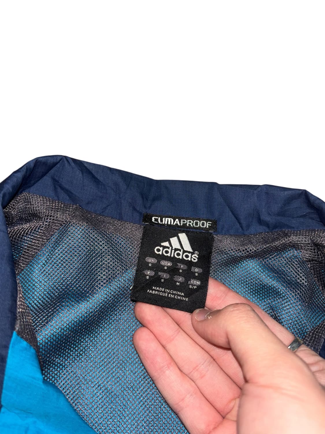 아디다스 네이비 블루 그라데이션 바람막이 져지 상품이미지8