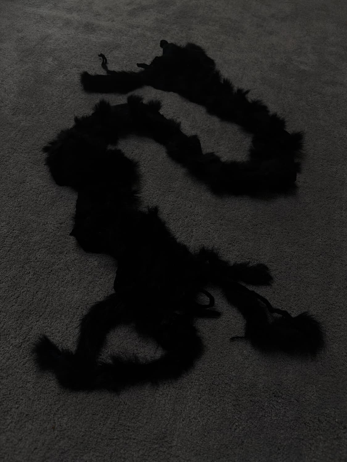 Vintage v-kei punk mood black scarf 상품이미지1